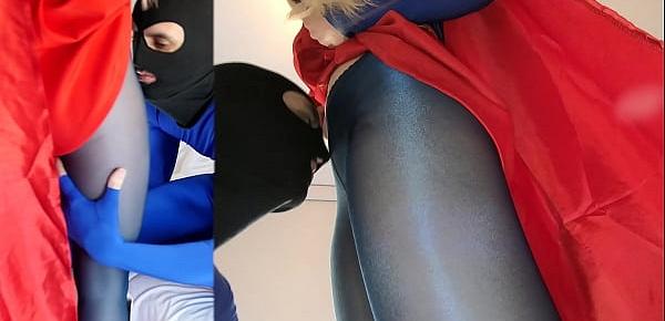  Gabi Gold Supergirl fucked with pantyhose